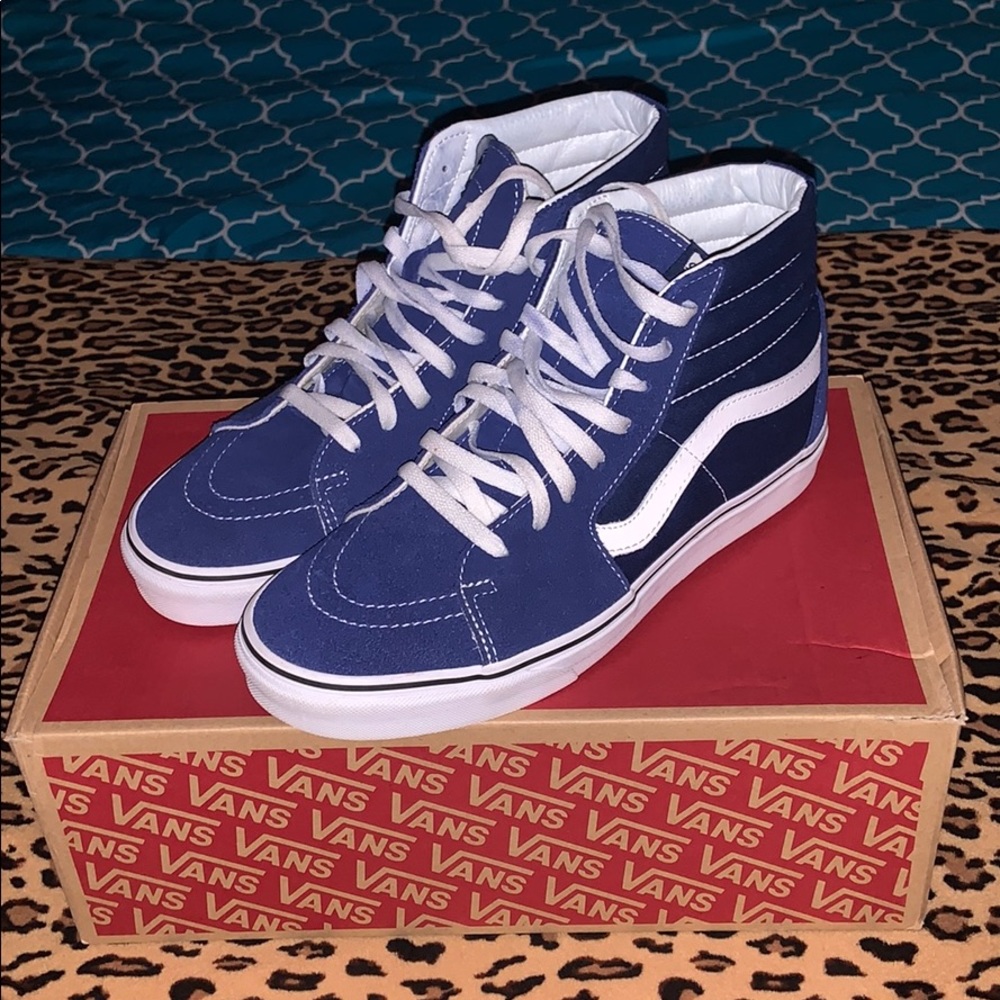 VANS SK8-HI ROYAL BLUE VANS SIZE 11 WOMEN/ 9.5 MEN - Picture 2 of 7